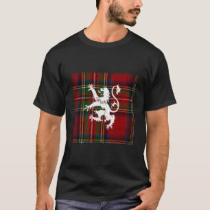 Scottish Tartan Red Kariert Scotland Lion Royal St T-Shirt