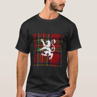 Scottish Tartan Red Kariert Scotland Lion Royal St T-Shirt
