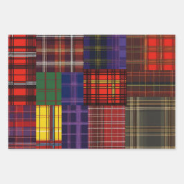 Scottish Tartan Swatch Geschenkpapier Set