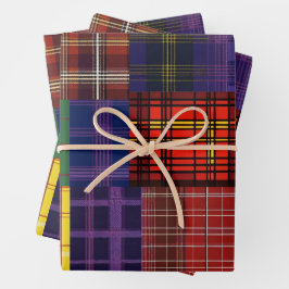 Scottish Tartan Swatch Geschenkpapier Set