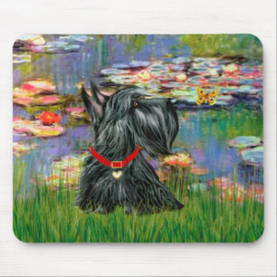Scottish Terrier 12 - Lilies 2 Mousepad