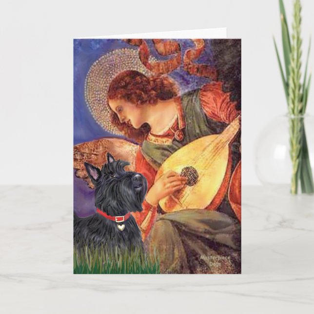 Scottish Terrier 6 - Mandolin Angel Karte (Vorderseite)