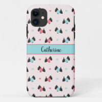 Scottish Terrier and Hearts