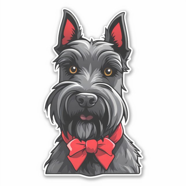 Scottish Terrier Aufkleber (Vorderseite)