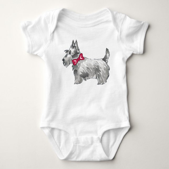 Scottish Terrier Baby Strampler (Vorderseite)