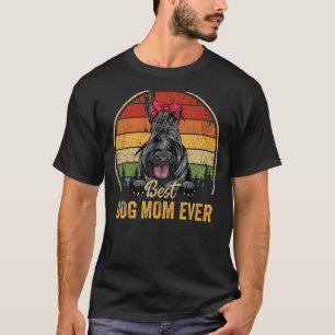 Scottish Terrier Best Dog Mama je Retro Mama Moth T-Shirt