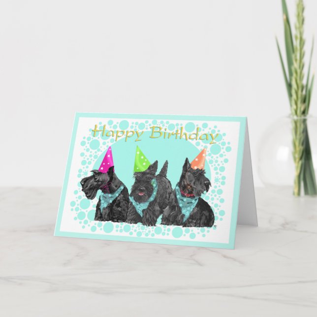 Scottish Terrier Birthday Card Karte (Vorderseite)