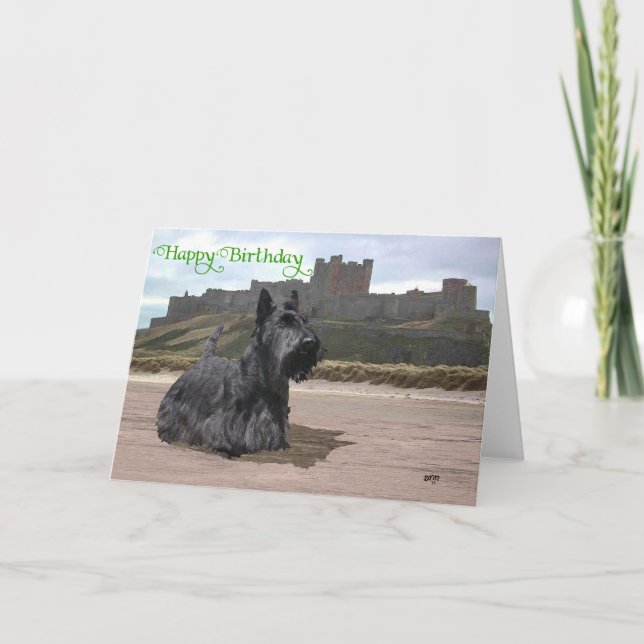 Scottish Terrier Birthday Card Karte (Vorderseite)