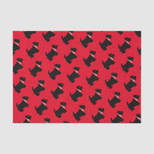 Scottish Terrier Black Scottie Dog Kariert Scarf R Seidenpapier