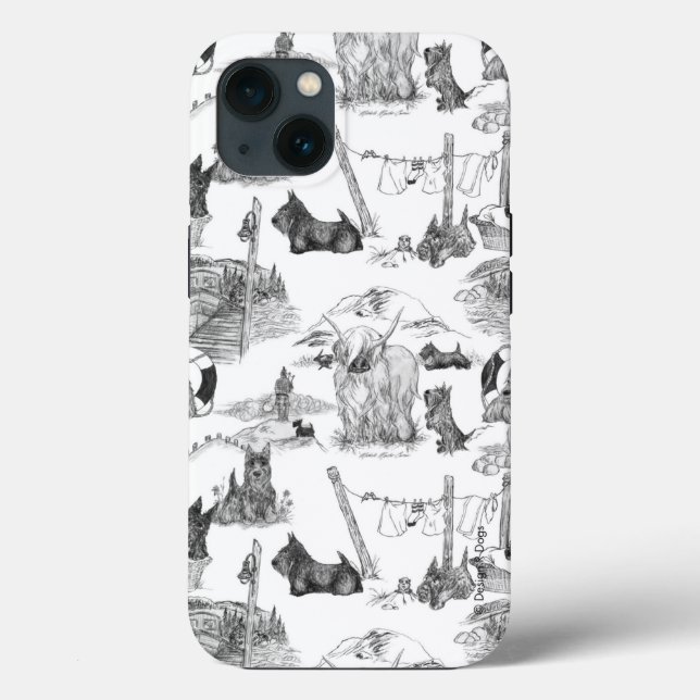 SCOTTISH Terrier Black Toile Case-Mate iPhone Hülle (Rückseite)
