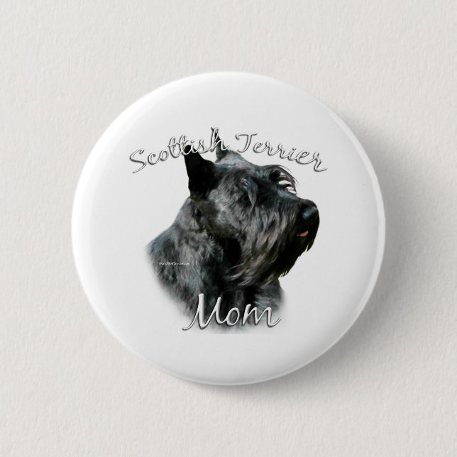 Scottish Terrier (blk) Mama 2 Button (Vorderseite)