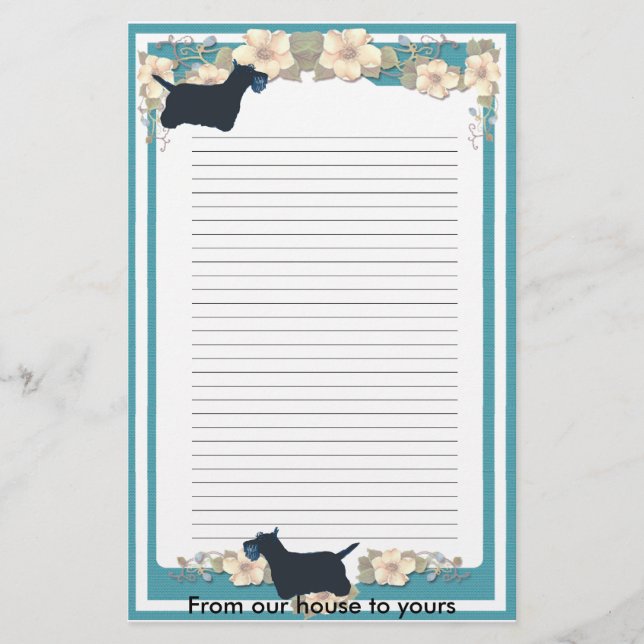 Scottish Terrier Briefpapier (Vorderseite)