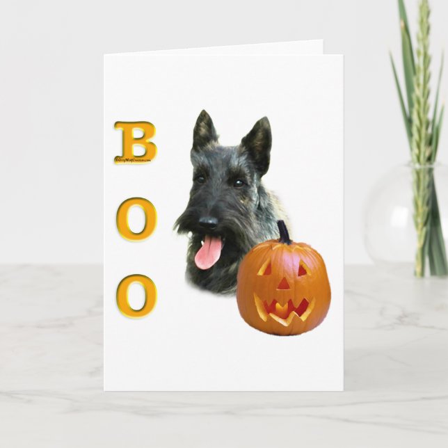 Scottish-Terrier (brindle) Boo Karte (Vorderseite)