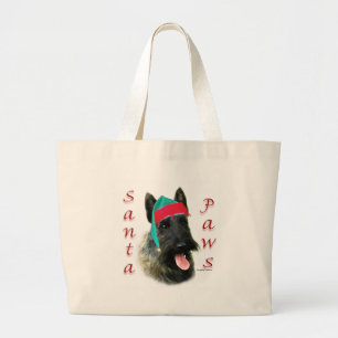 Scottish Terrier (brindle) Santa Paws Jumbo Stoffbeutel