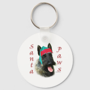 Scottish Terrier (brindle) Santa Paws Schlüsselanhänger