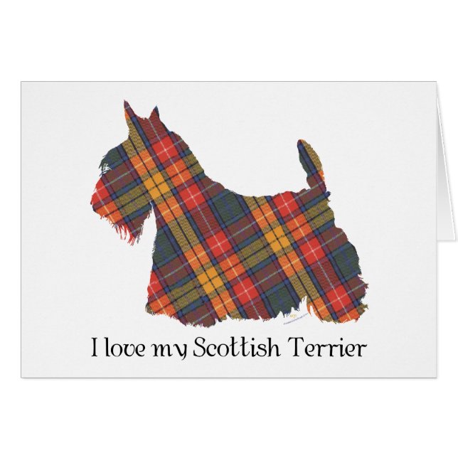 Scottish Terrier Buchanan Tartan (Vorderseite (Horizontal))