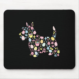 Scottish Terrier Bunny Easter Egg Osterfrau Frauen Mousepad