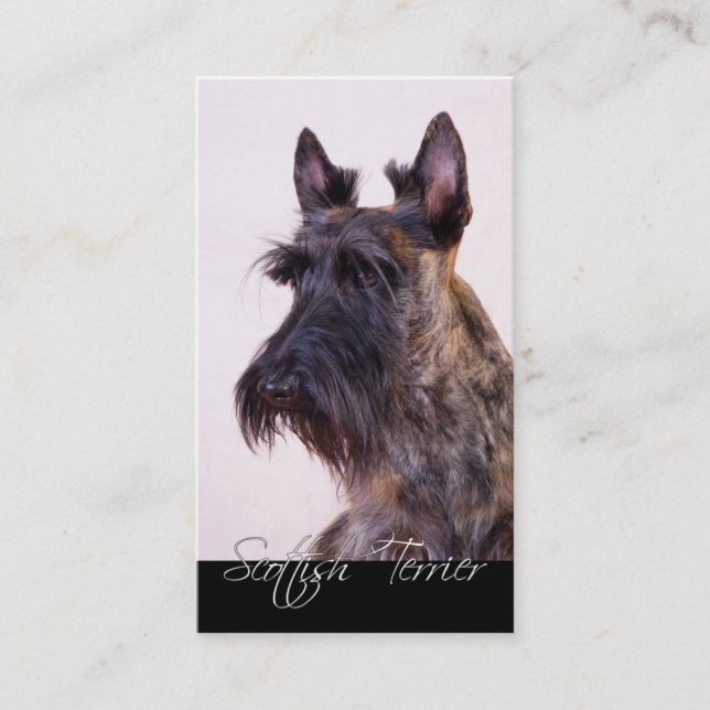 Scottish Terrier Business Cards Visitenkarte (Vorderseite)
