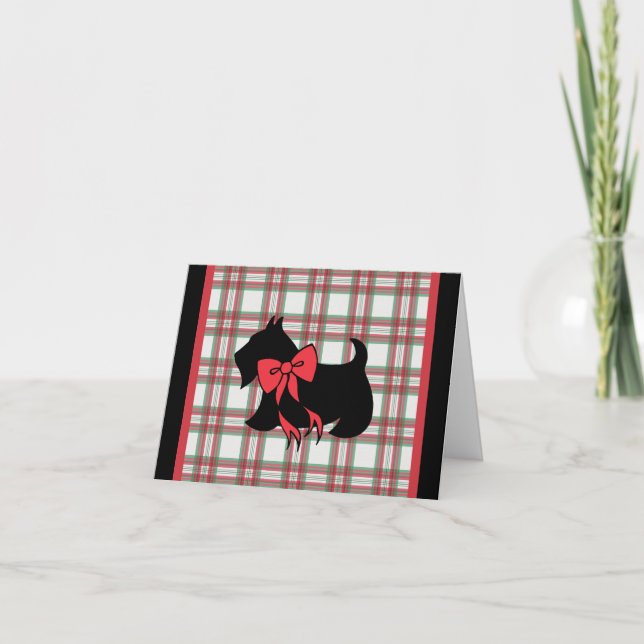 Scottish Terrier Christmas Card Feiertagskarte (Vorderseite)