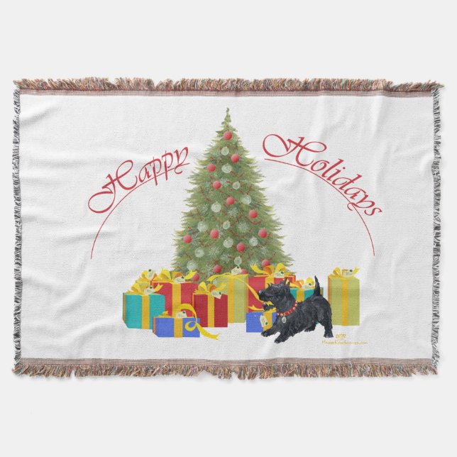 Scottish Terrier Christmas Decke (Vorderseite)