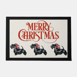 Scottish Terrier Christmas Door Mat Fußmatte