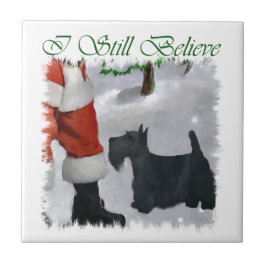 Scottish Terrier Christmas Fliese