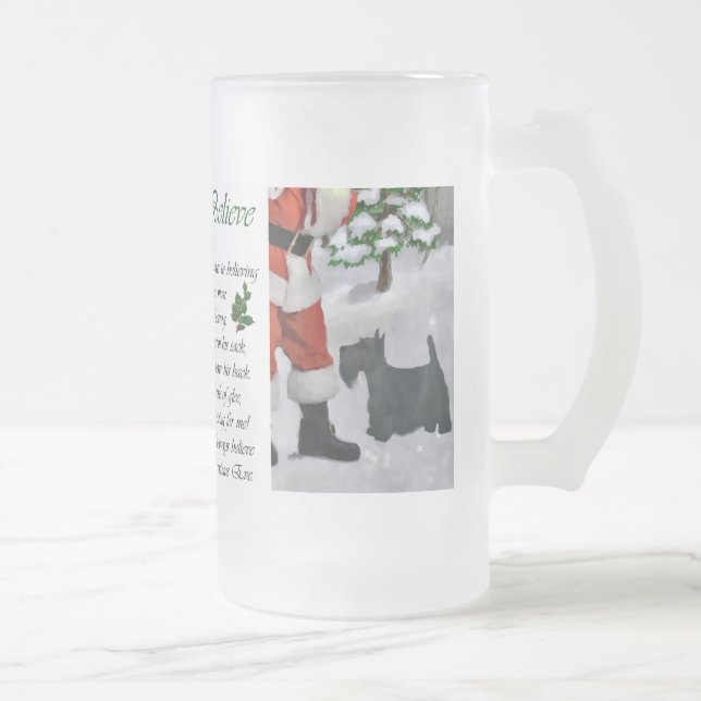 Scottish Terrier Christmas Geschenke Mattglas Bierglas (Rechts)