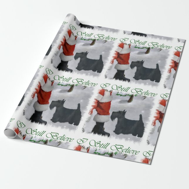 Scottish Terrier Christmas Geschenkpapier (Ungerollt)