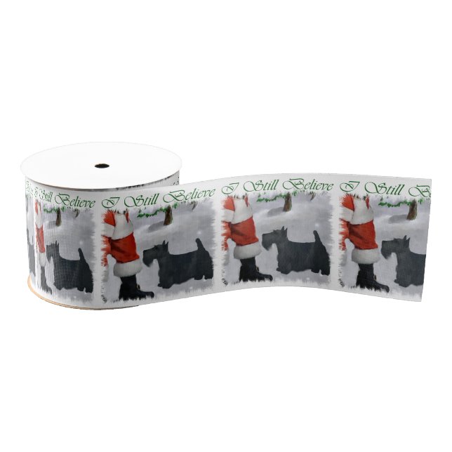 Scottish Terrier Christmas Ripsband (Spule)