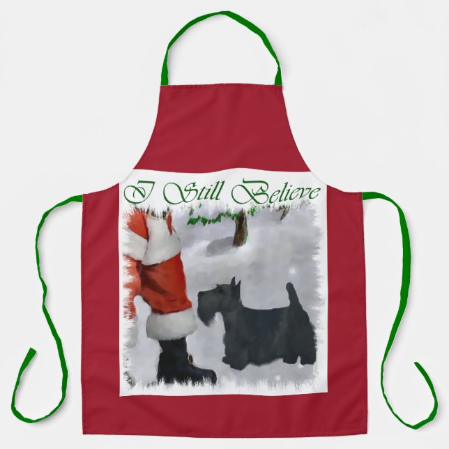 Scottish Terrier Christmas Schürze (Vorderseite)