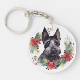 Scottish Terrier Christmas Wreath Festive Pup