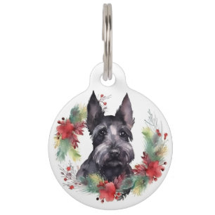 Scottish Terrier Christmas Wreath Festive Pup Haustiermarke