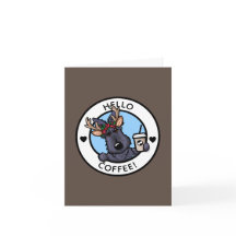 Scottish Terrier Coffee Lover Weihnachtskarte