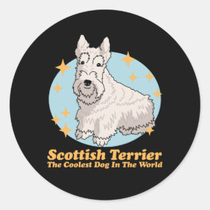 Scottish Terrier Cooler Hund Scottie Runder Aufkleber
