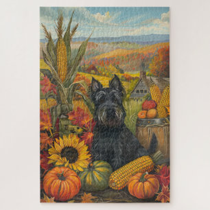 Scottish Terrier Dog Autumn Harvest Erntedank