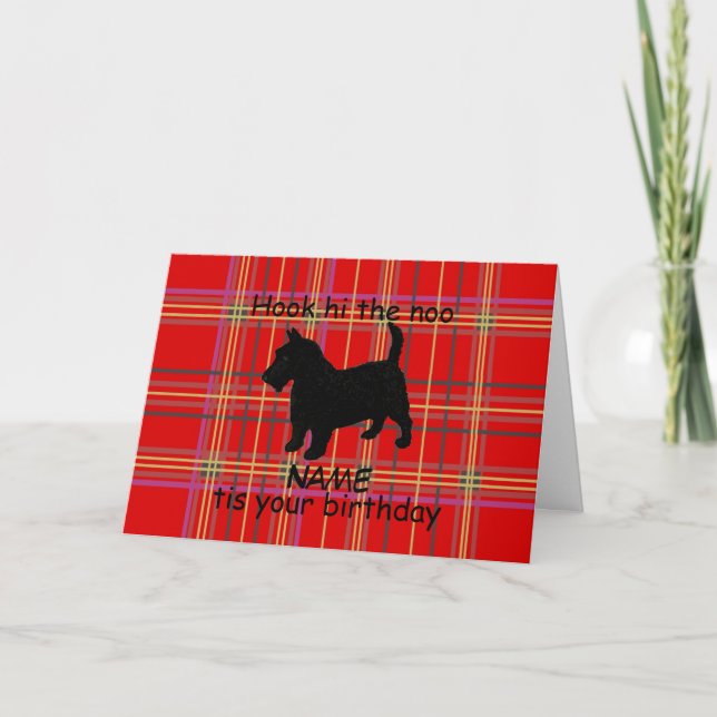 Scottish Terrier Dog Customize Card, Schotte Diale Karte (Vorderseite)