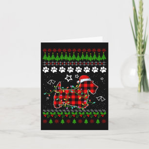 Scottish Terrier Dog Funny Xmas Ugly Sweater Chris Karte