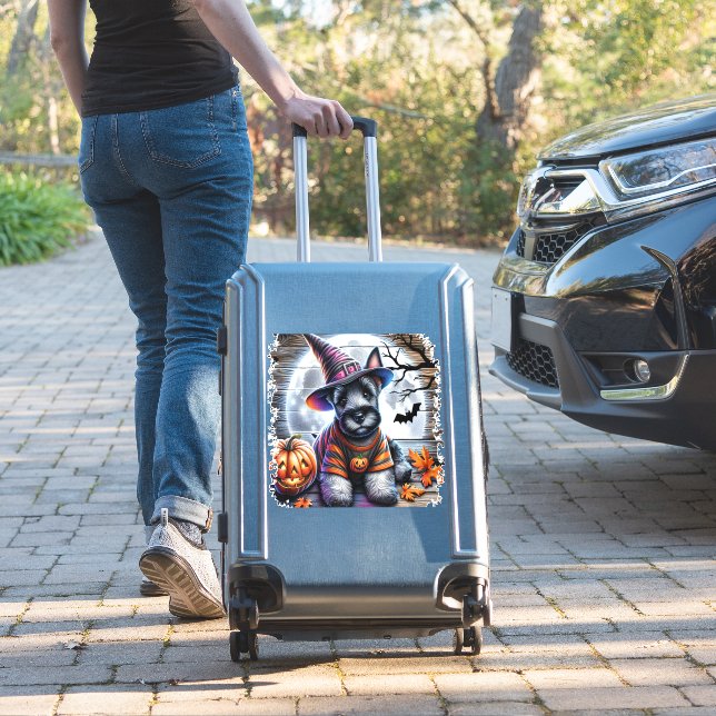 Scottish Terrier Dog Halloween Aufkleber (Koffer Insitu)