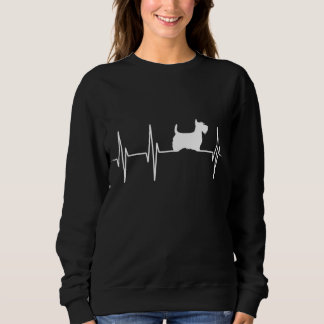 Scottish Terrier Dog Heartbeat - Scottie Dog Lover Sweatshirt