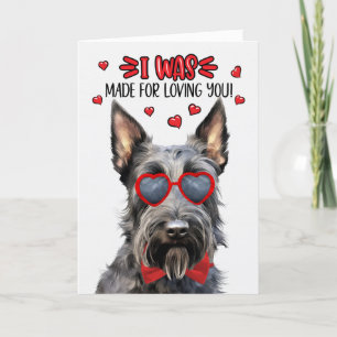 Scottish Terrier Dog Made for Love You Valentine Feiertagskarte