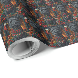 Scottish Terrier Dog mit Weihnachtsgeschenken Geschenkpapier