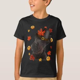 Scottish Terrier Dog Pilgrim Hat Fall glücklich Da T-Shirt