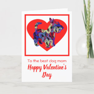 Scottish Terrier Dog Red Valentine's Day Gruß Dankeskarte