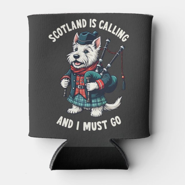 Scottish Terrier Dog Scotland ruft an und ich muss Dosenkühler (Vorderseite)
