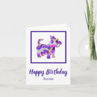 Scottish Terrier Dog Silhouette Niedlich Lila PY&B