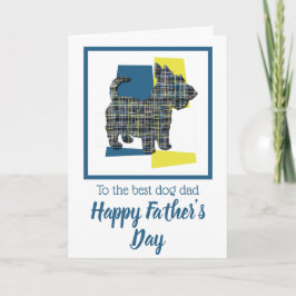 Scottish Terrier Dog TriColor Father's Day Karte