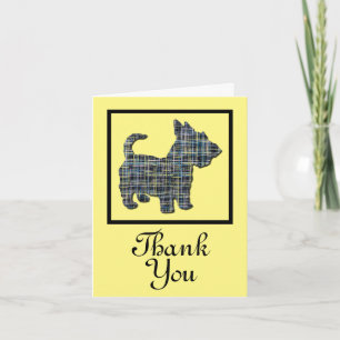 Scottish Terrier Dog Vielen Dank für Ihre Grußkart Karte