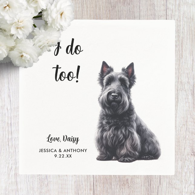 Scottish Terrier Dog Wedding Serviette (Von Creator hochgeladen)