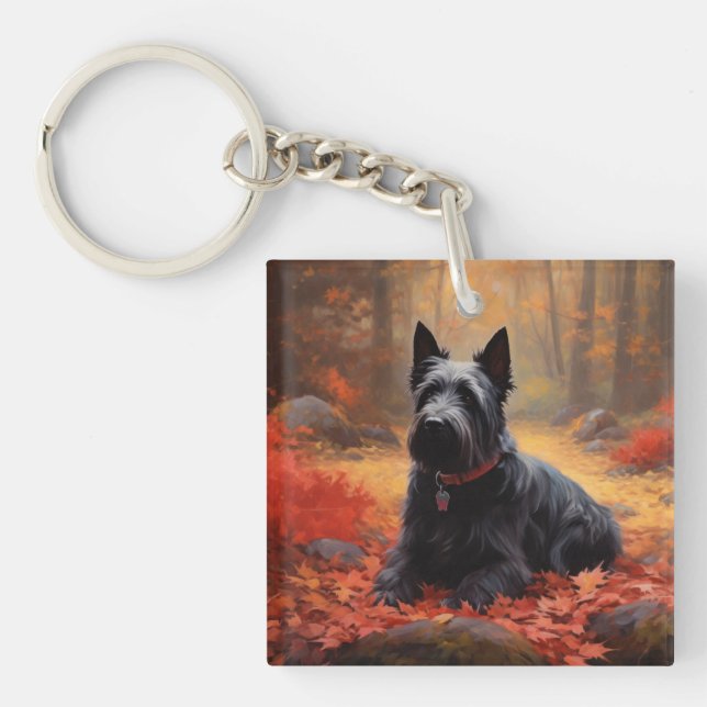 Scottish Terrier en automne Leaves Fall Inspire (Devant)