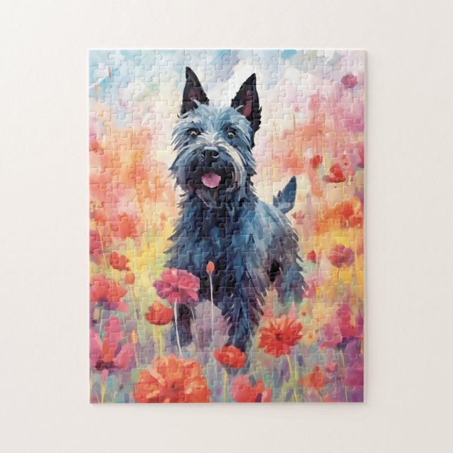 Scottish Terrier farbige Aquarellbilder (Vertikal)